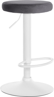 CLP Barhocker Ponte Samt-Bezug,dunkelgrau weiß