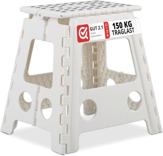 Faltbarer Klapphocker XL weiß 2er Set 10045421