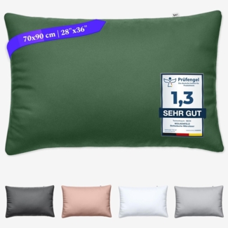 Wolkenfeld Kissenbezug Mikrofaser Kissenbezug - Allergiker Kopfkissenbezug - unfassbar weich, Größe 80x80, 40x80 und 70x90 cm I versteckter Reißverschluss