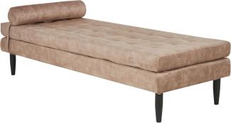 Chaiselongue Samtstoff taupe mit Kissen USSEL