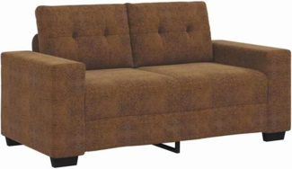 vidaXL Zweisitzer-Sofa mit Kissen Braun Kunstleder 4105120