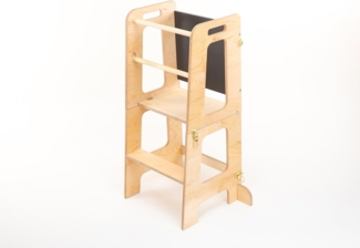 DeveKids Lernturm ab 1 Jahr DeveKids (Natürlich (keine Beschichtung), Ohne Rutsche)