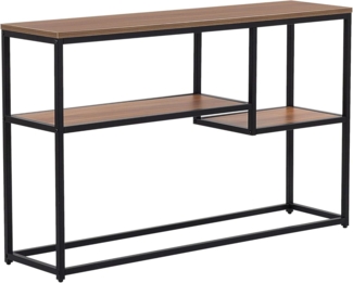Konsolentisch dunkler Holzfarbton / schwarz 30x120 cm rechteckig BELMONT