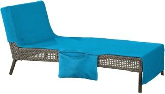 Erwin Müller Strandtuch Liegetuch m. Reißverschlusstaschen, Walkfrottier, Walk-Frottier Uni