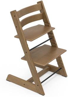 Stokke 'Tripp Trapp' Hochstuhl, Oak Brown, höhenverstellbar, Buche massiv, bis 136 Kg