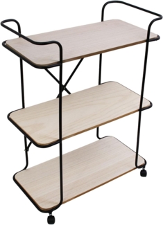 HOME DECO FACTORY - Hd6173 Indus Küchenwagen, 3 Ebenen, Holz, 62 x 30 x 83,5 cm, für Haus und Basar, Aufbewahrung der Küche