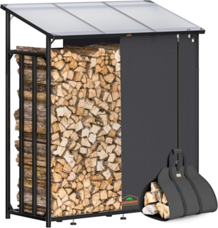 GARDEBRUK® Kaminholzregal XXL, mit wasserabweisender Abdeckplane