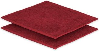 2x Seiftuch Frottier 500 g/m² 30 x30 cm Bordeaux