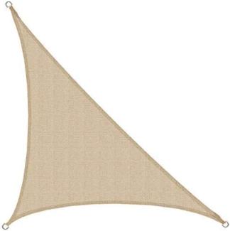 AMANKA UV Sonnensegel 2,5x2,5x3,5 HDPE Dreieck Rechtwinklig Sonnenschutz Garten Beige