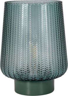Pauleen LED Tischleuchte Pretty Glamour mobile Türkis Glas/Metall, Leuchtmittel wechselbar, Warmweiß, E27, Timer Batterie