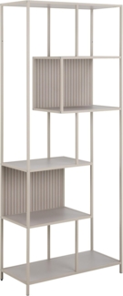 ACTONA GROUP Bücherregal Seaford, Regal, Standregal, Raumteiler, Regal, grau, asymmetrische Details, wendbare Rückwand, 77x35x185cm