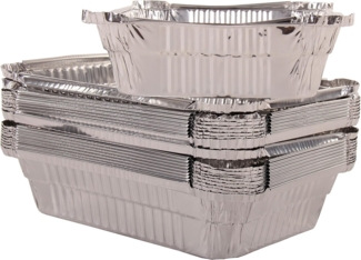 intergrill Grillschale 800° Aluschalen 20 Stück 17 x 11 x 5 cm, Aluminium