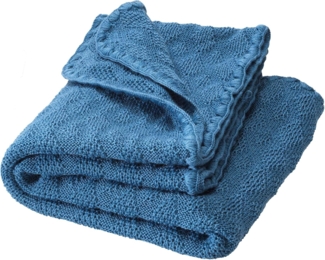 Disana Woll-Babydecke taubenblau 80x100cm