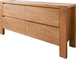 Sideboard Philon 150x45 cm Akazie Natur 4 Schubladen