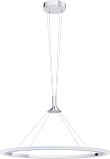 Eglo 98427 LED Pendelleuchte HORNITOS-C chrom satiniert L:75,5cm B:51,5cm H:150cm mit Connect Funktion inkl. Fernbedienung höhenverstellbar