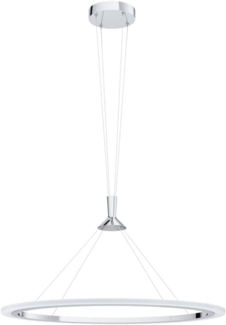 Eglo 98427 LED Pendelleuchte HORNITOS-C chrom satiniert L:75,5cm B:51,5cm H:150cm mit Connect Funktion inkl. Fernbedienung höhenverstellbar