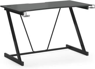Vicco 'Hudson' Gaming Tisch in Z-Form mit Getränkehalter