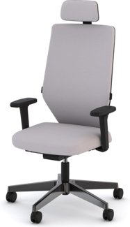 ASSMANN Bürostuhl Streamo mit Polsterrücken und Kopfstütze Grau 48x64x132cm Textil