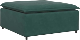 vidaXL Modulares Sofa Fußhocker-Modul Dunkelgrün 100x100x48 cm 4104491