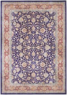 Kurzflor Teppich Keshan Maschad Navy - 120x160x0,7cm