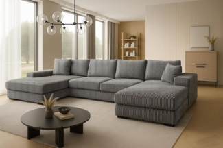 A&J MöbelLand GmbH Ecksofa VIENA mit Schlaffunktion, Bonellfederkern und Bettkasten, Viele Varianten zur Auswahl – wählen Sie Farbe!, TOP ANGEBOT!