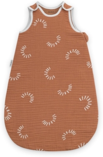 Ehrenkind® Baby Sommerschlafsack Rund Musselin 0.5 TOG | aus weicher OEKO-TEX zertifizierter Bio-Baumwolle | Sommer Baby Schlafsack Baby 0.5 TOG Gr. 50/56 Zimt Gemustert