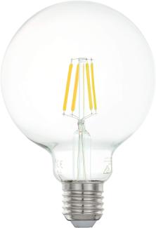 EGLO E27 LED Lampe, Glühbirne Globe klassisch, Leuchtmittel für Retro Beleuchtung, 4 Watt (entspricht 40 Watt), 470 Lumen, warmweiß, 2700k, Edison Birne G95, Ø 9,5 cm