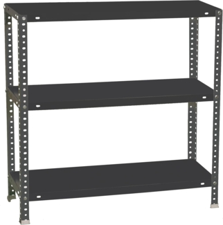 Simon Rack Metallregale, 1000 x 900 x 400 mm, 3 Metallböden, 100 kg Biegepunkt, Lagerregal, Anthrazit - Comfort