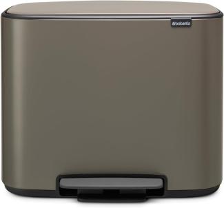 Brabantia Bo Treteimer 36 L Abfalleimer, Metall, Platinum, 54x36. 5x44 cm