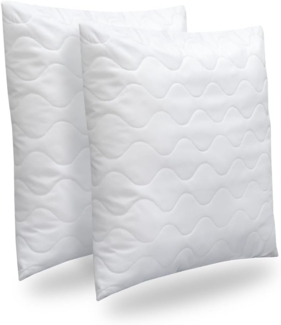 Heimtex Kopfkissen Steppkissen – waschbares Kissen mit Baumwollfaserfüllung, Bezug: 2er