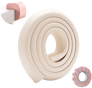 SONARIN Baby Safety Kantenschutz,2M / 6,6ft Eckenschutz Möbel Tischkantenschutz L-Förmige mit starkem Klebeband, Kinderschutz Stoßschutz für Scharfe Möbel Ecken & Tischschutz(Beige)