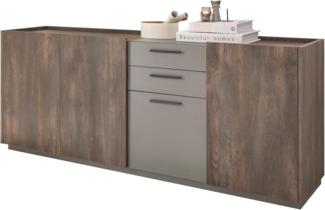 Sideboard Piano in Eiche und grau 200 cm