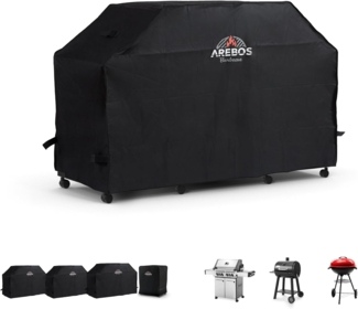 Arebos Grillabdeckhaube Grill Abdeckung BBQ Gasgrill Schutzhülle Regenschutz Haube, Wasserdicht: Ja, Anti-UV: Ja, Mit zwei Griffen: Ja