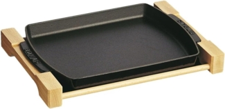 Staub Staub Gusseisenschale auf Holzsockel 33 x 23 cm 405095230