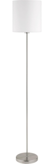 Eglo 95164 Stehleuchte Pasteri Textil weiß E27 1X60W H:157,5cm Ø28cm mit Fußtrittschalter