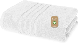 Lavea Handtuch Set Bio-Baumwoll Serie Bali, aus 100% Bio-Baumwolle (100x150cm, 1-St), extra saugstark mit 500g/m² in Wellness-Qualität - Badetuch