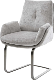 Freischwinger Clea-Flex Chenille Silbergrau Freischwinger flach Graphit