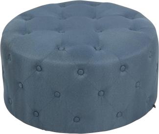 Fußhocker Korsika Stoff blau