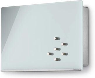 Blomus VELIO 65363 Schlüsselkasten Glasmagnet 30 x 20 x 5 cm, Weiß
