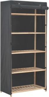 vidaXL Kleiderschrank Grau 79 x 40 x 170 cm Stoff [248191]