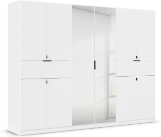 rauch Kleiderschrank, Drehtürenschrank TICAO, 10-türig, 2 Spiegeltüren, 2 Schubkästen, inkl. Türdämpferset, Alpinweiß, 271 x 210 x 54 cm