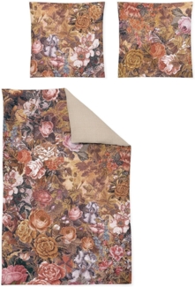 Irisette Zobel Flausch Cotton Bettwäsche 135x200 Rosen Wende kupfer terra 8873-50