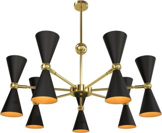 Maytoni Pendelleuchte Vesper 14-flammig schwarz gold