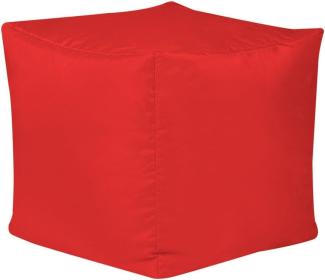 Bean Bag Bazaar Sitzpuff Outdoor „Würfel“, Fußhocker Wasserabweisend, XL Sitzpouf Outdoor, Puff Hocker Groß, Sitzsack Hocker, Sitzkissen