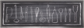 Primaflor-Ideen in Textil Küchenläufer KITCHEN TOOLS, Made in Belgium, rechteckig, Höhe: 6,5 mm, Motiv Küchenutensilien, rutschhemmend, waschbar, Küche
