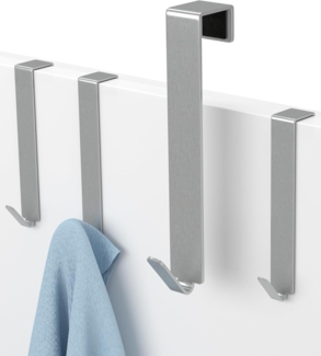 MDCASA Türhaken Türhaken bis 1,5 cm Türfalz, Innentüren mit Falz, Zimmertüren, (Set, 4 Stück), speziell für die Tür Außenseite