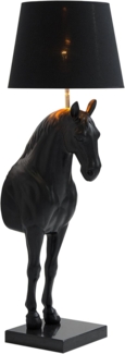riess-ambiente Stehlampe BLACK BEAUTY 130cm schwarz, Ein-/Ausschalter, ohne Leuchtmittel, Wohnzimmer · Pferdefigur · Marmor-Fuß
