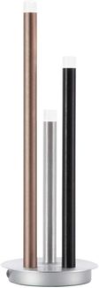 BRILLIANT Lampe Cembalo LED Tischleuchte 3flg alu/schwarz/braun | 3x 4W LED integriert, 385lm, 3000K | In 3 Stufen über Schnurzwischenschalter dimmbar | Energiesparend und langlebig durch LED-Einsatz