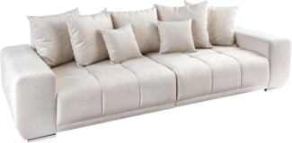riess-ambiente Big-Sofa ELEGANCIA 285cm champagner / beige, Einzelartikel 1 Teile, XXL Couch · Samt · mit Federkern · inkl. Kissen · Design