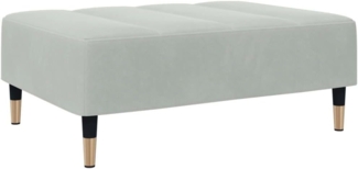 vidaXL Fußhocker Hellgrau 77x55x31 cm Samt 4007393